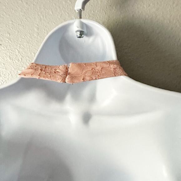 NBD X Revolve Nicole Peach Lace Halter Gown Maxi Dress Women's Size Small - Picture 10 of 14